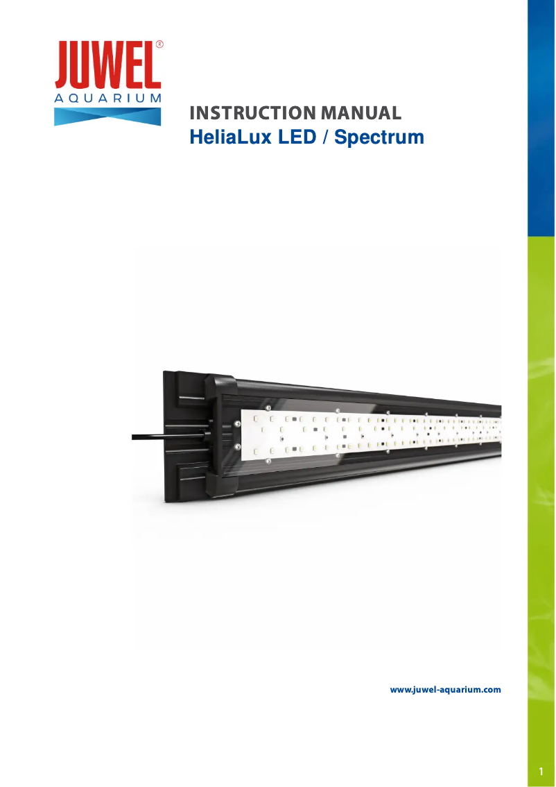 Image de la première page du manuel de l'appareil HeliaLux Spectrum 1000