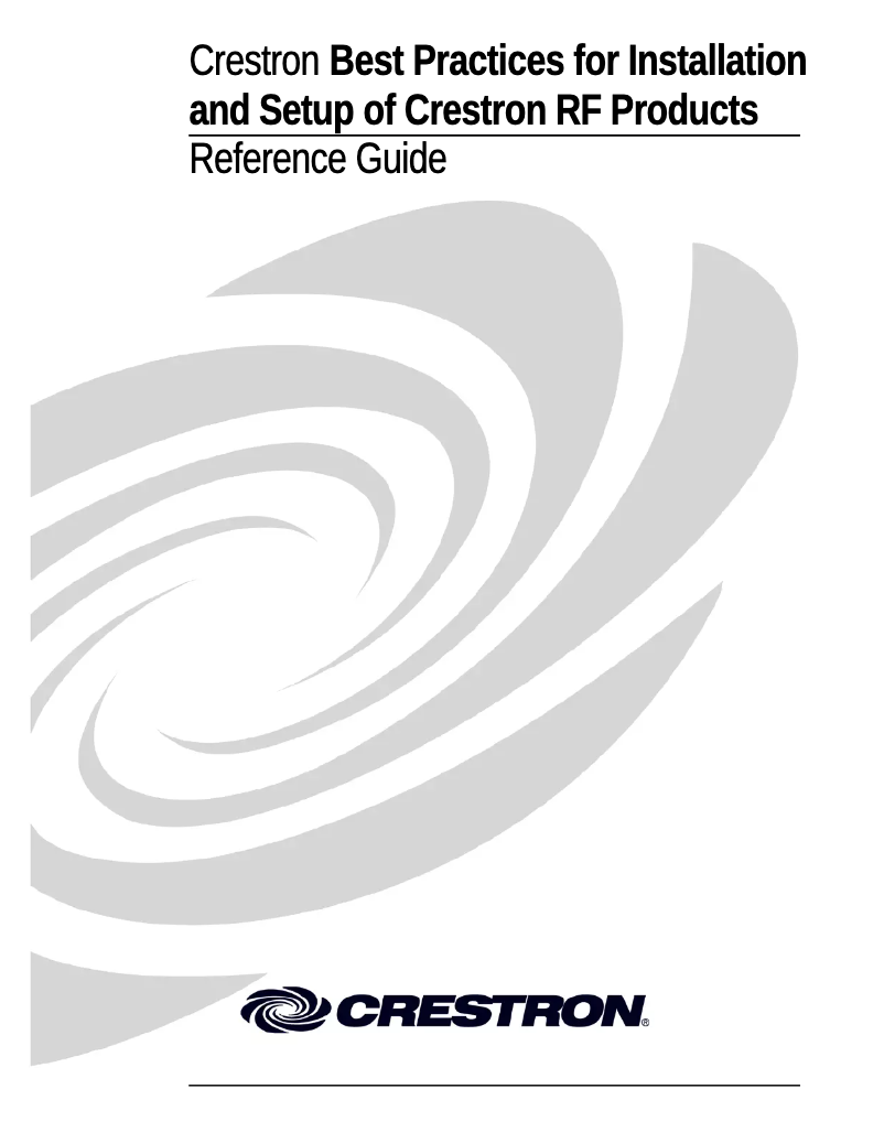 Página 1 del manual Manual de usuario Crestron infiNET EX CEN-RFGW-EX