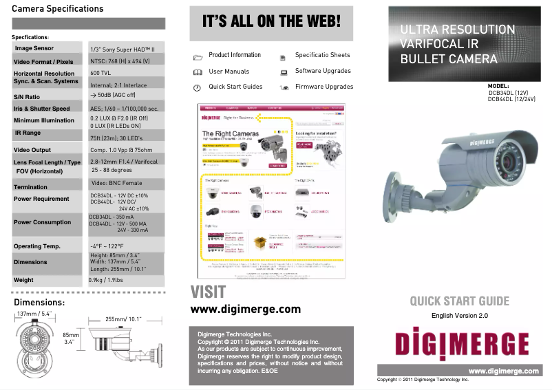 Image de la première page du manuel de l'appareil Echelon DCB34DL