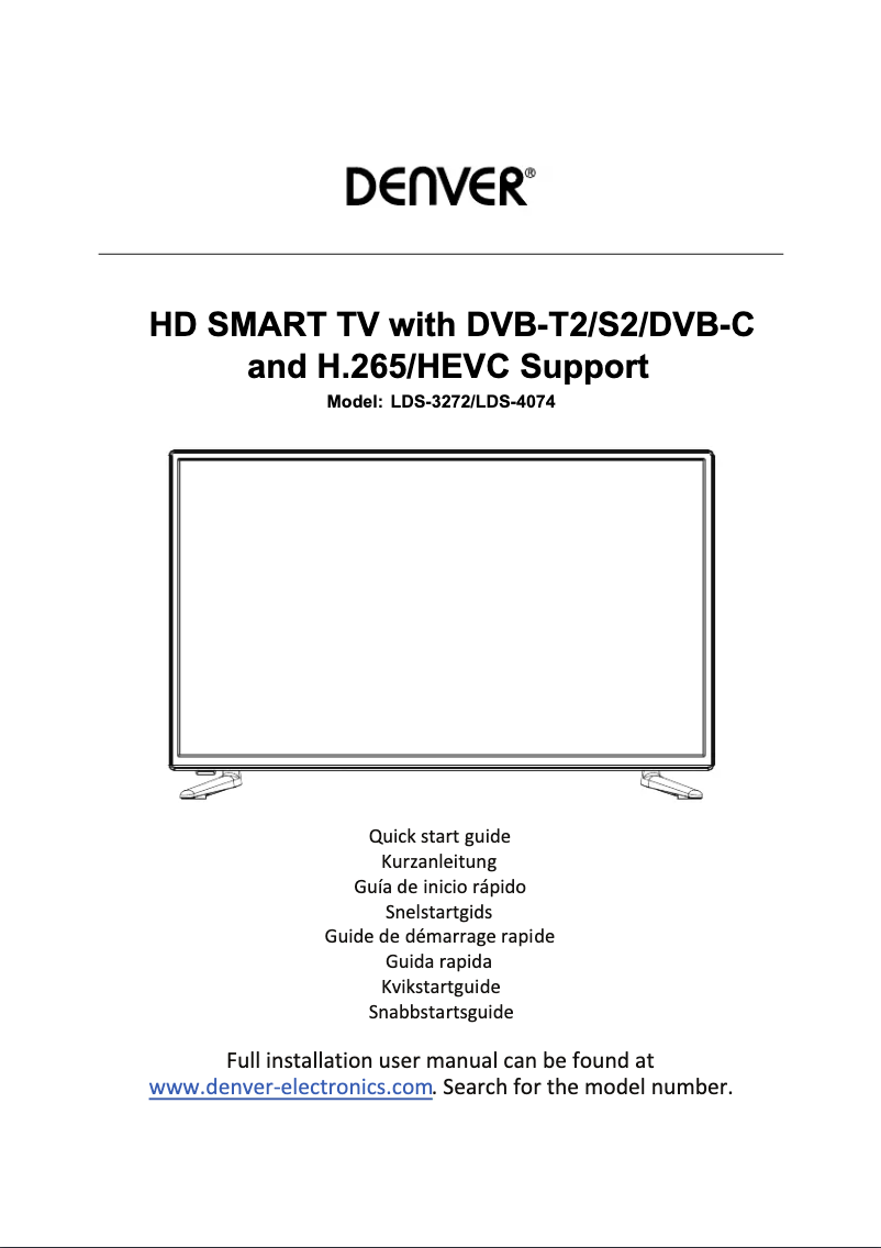 Page 1 de la notice Manuel utilisateur Denver LDS-4074