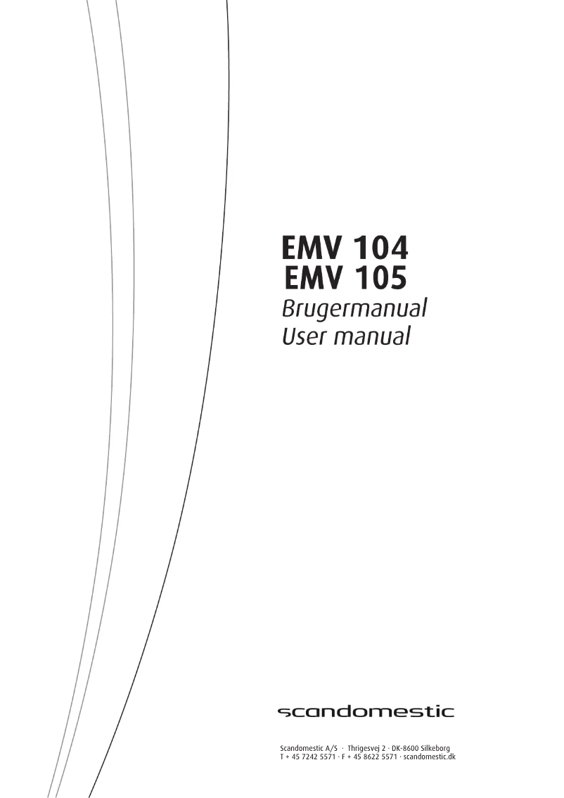 Page n°1 - Manuel utilisateur Scandomestic EMV 104