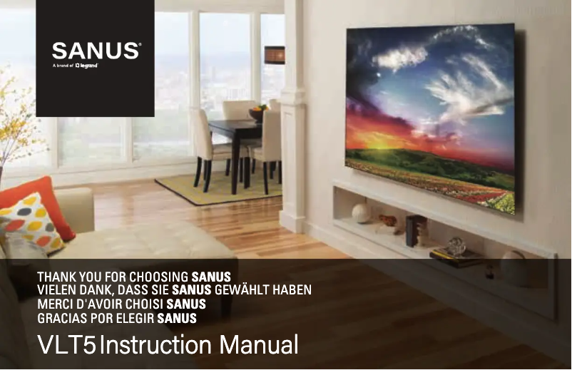 Page n°1 - Manuel utilisateur Sanus VLT5