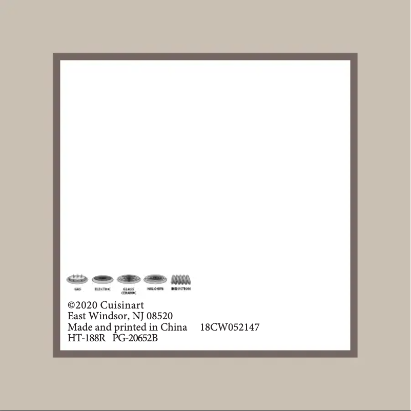 Page 1 de la notice Manuel utilisateur Cuisinart CI755-30CR