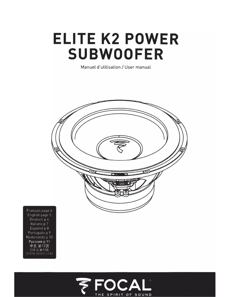 Página 1 del manual Manual de usuario Focal Elite K2 Power E 30KX