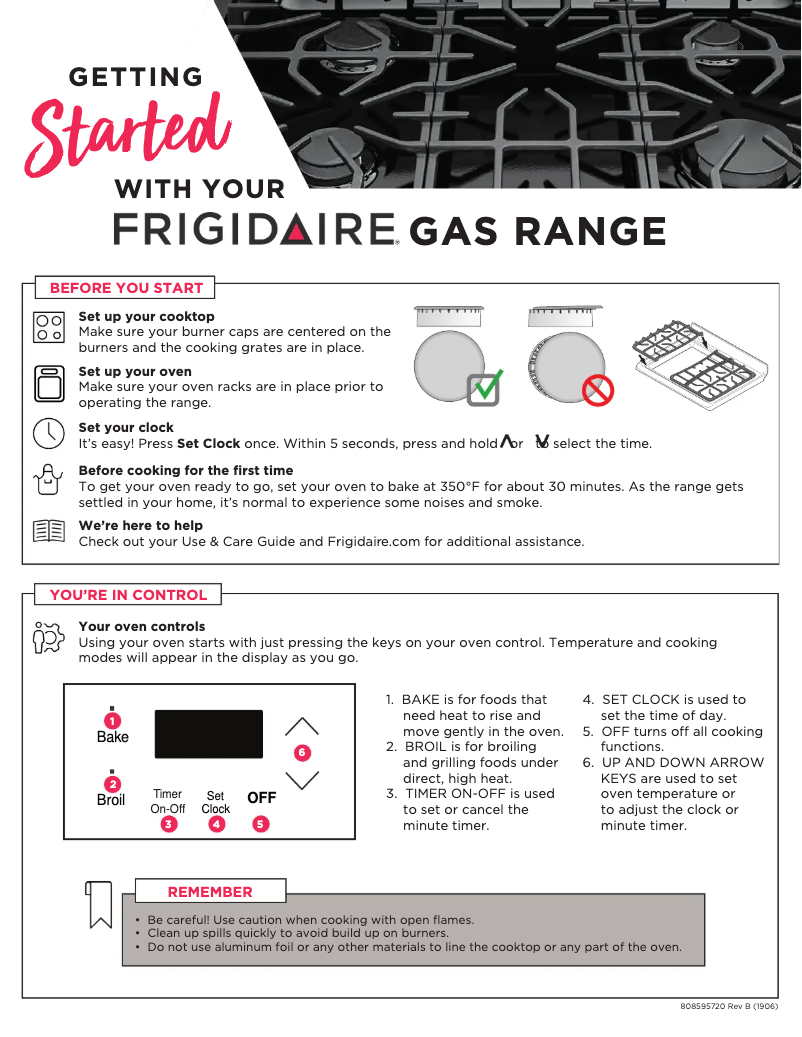 Image de la première page du manuel de l'appareil FCRG305LAF