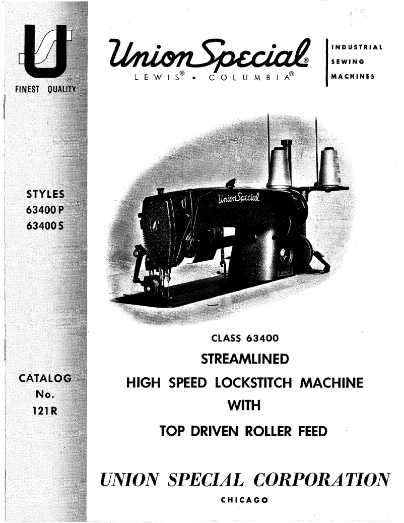 Page 1 de la notice Manuel utilisateur Union Special 63400P