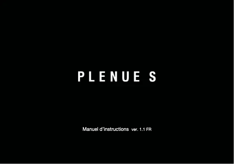 Image de la première page du manuel de l'appareil Plenue S