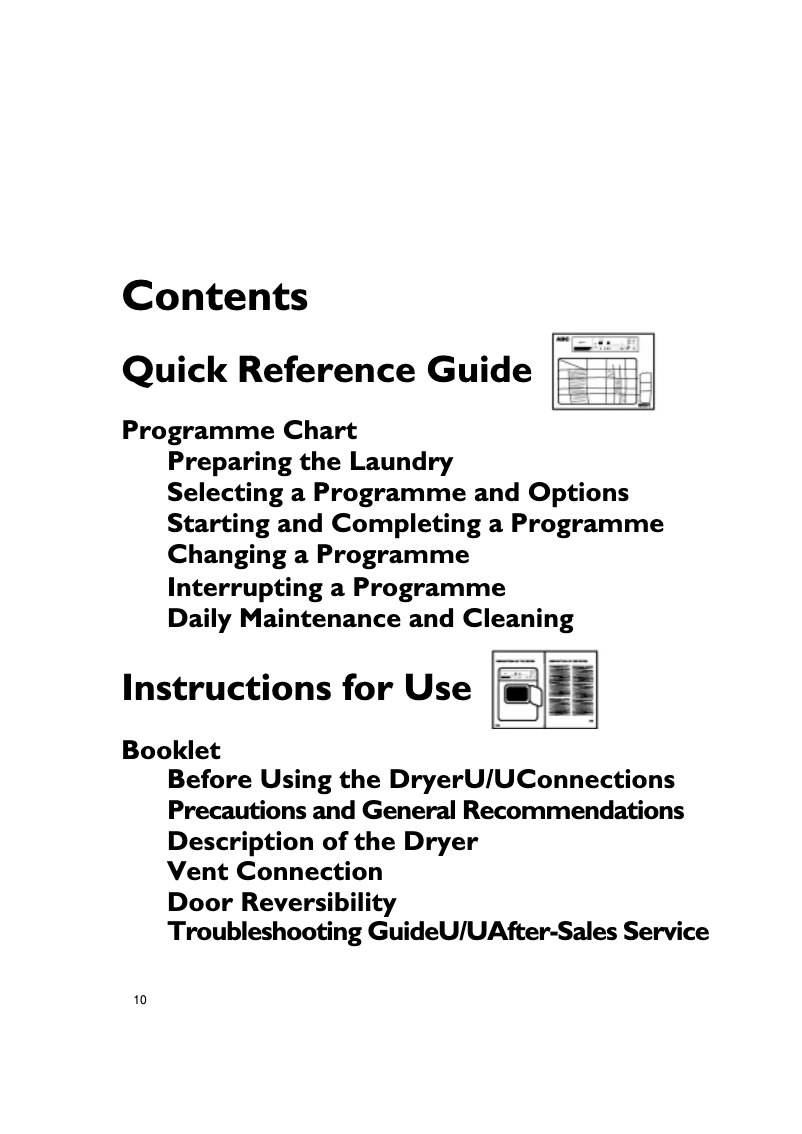 Page 1 de la notice Manuel utilisateur Bauknecht TRA 61200/1