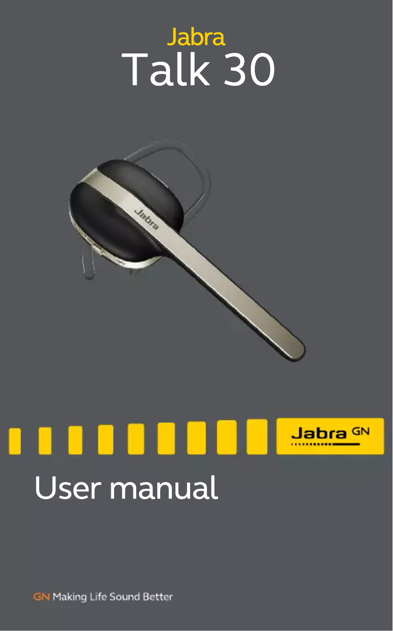 Page 1 de la notice Manuel utilisateur Jabra Talk 30