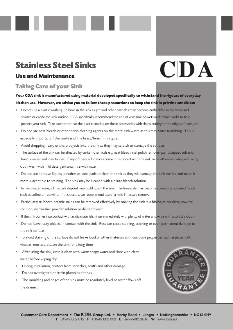 Page n°1 - Manuel utilisateur CDA KA21SS