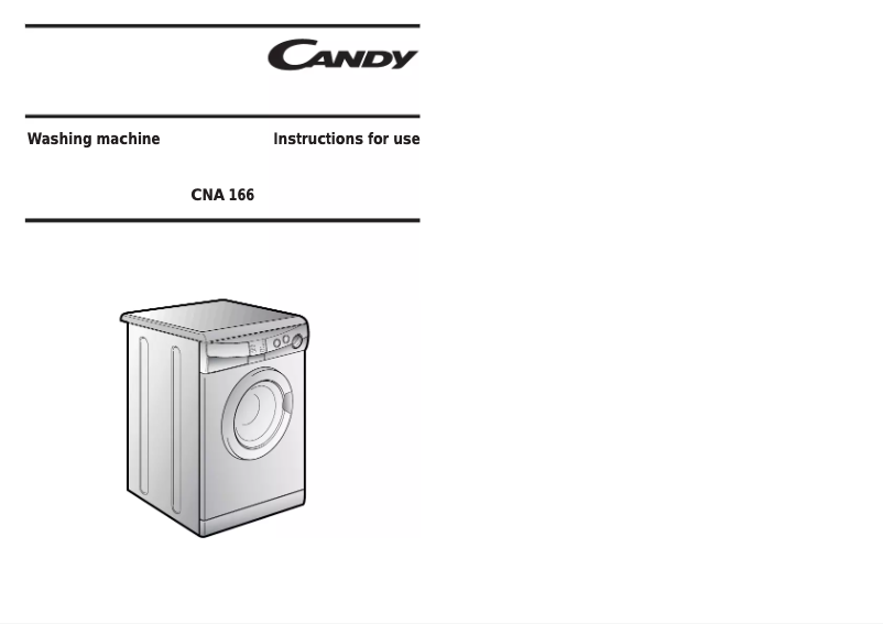 Page n°1 - Manuel utilisateur Candy LBCNA166-80