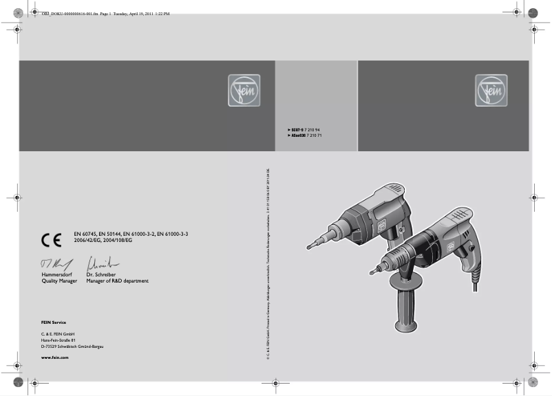 Image de la première page du manuel de l'appareil ASse 636