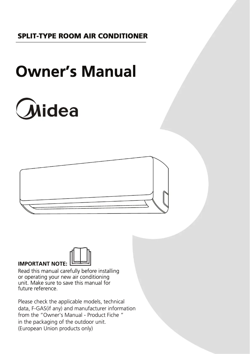 Page 1 de la notice Manuel utilisateur Midea MSABB-12CRN8-PC6