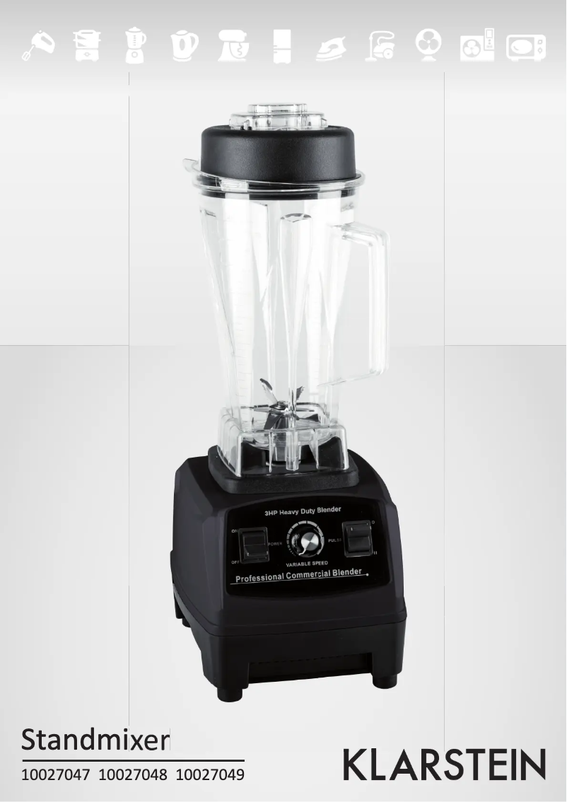 Page n°1 - Manuel utilisateur Klarstein 10027048