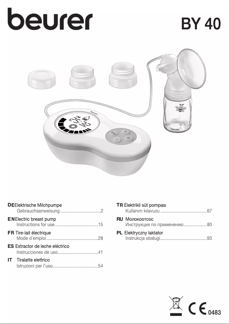 Image de la première page du manuel de l'appareil BY 40