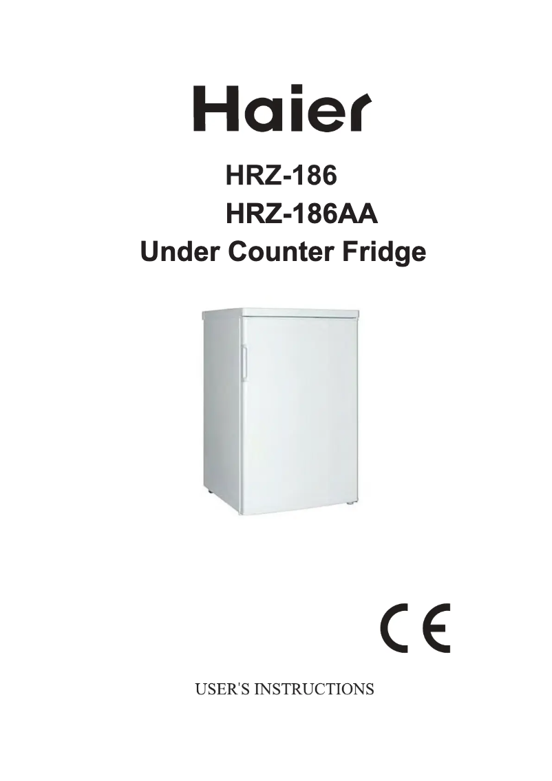 Page n°1 - Manuel utilisateur Haier HRZ-186AA