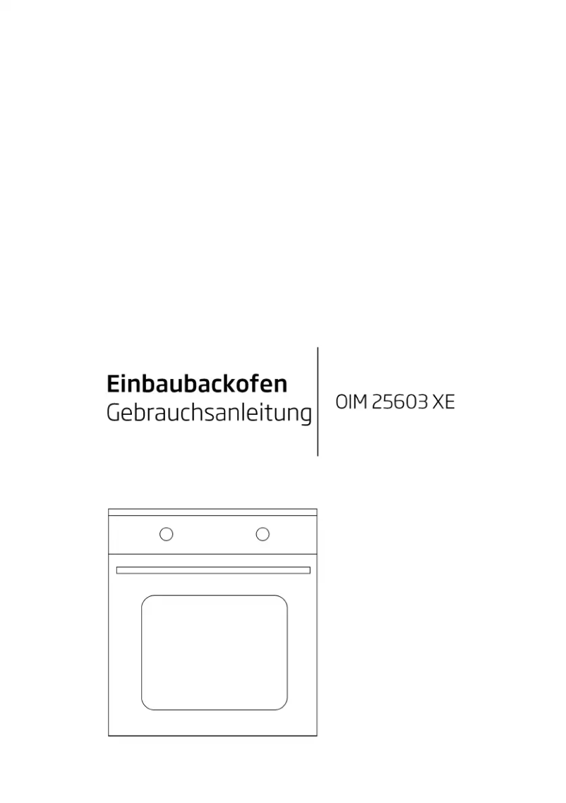 Image de la première page du manuel de l'appareil OIM 25603 XE