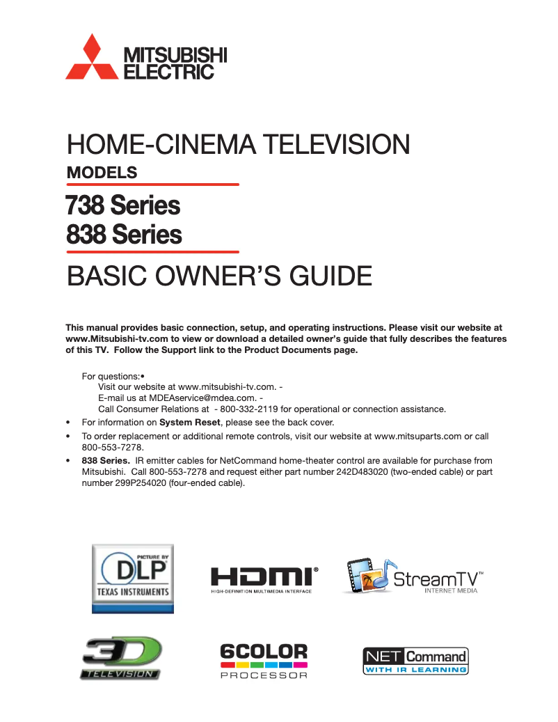 Image de la première page du manuel de l'appareil WD-73838