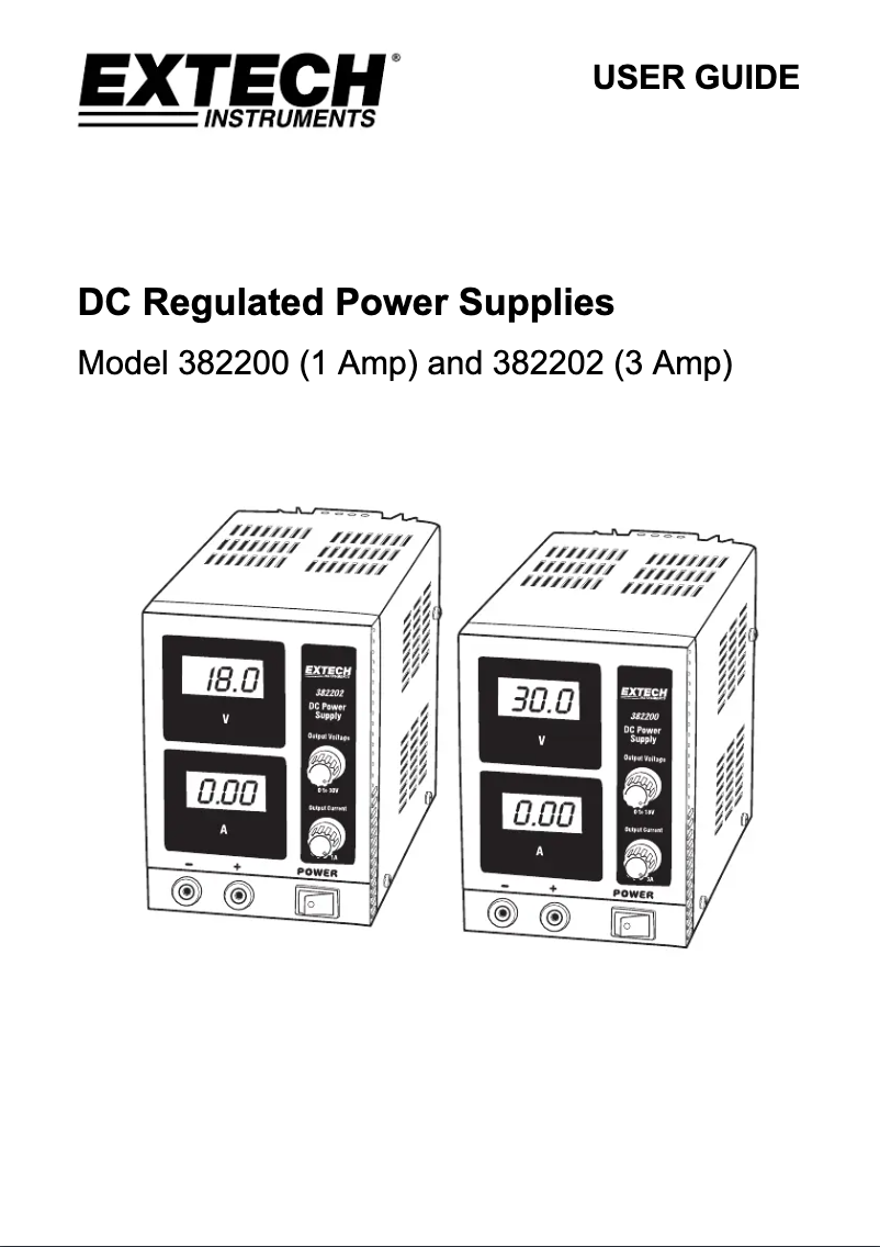 Page 1 de la notice Manuel utilisateur Extech 382202