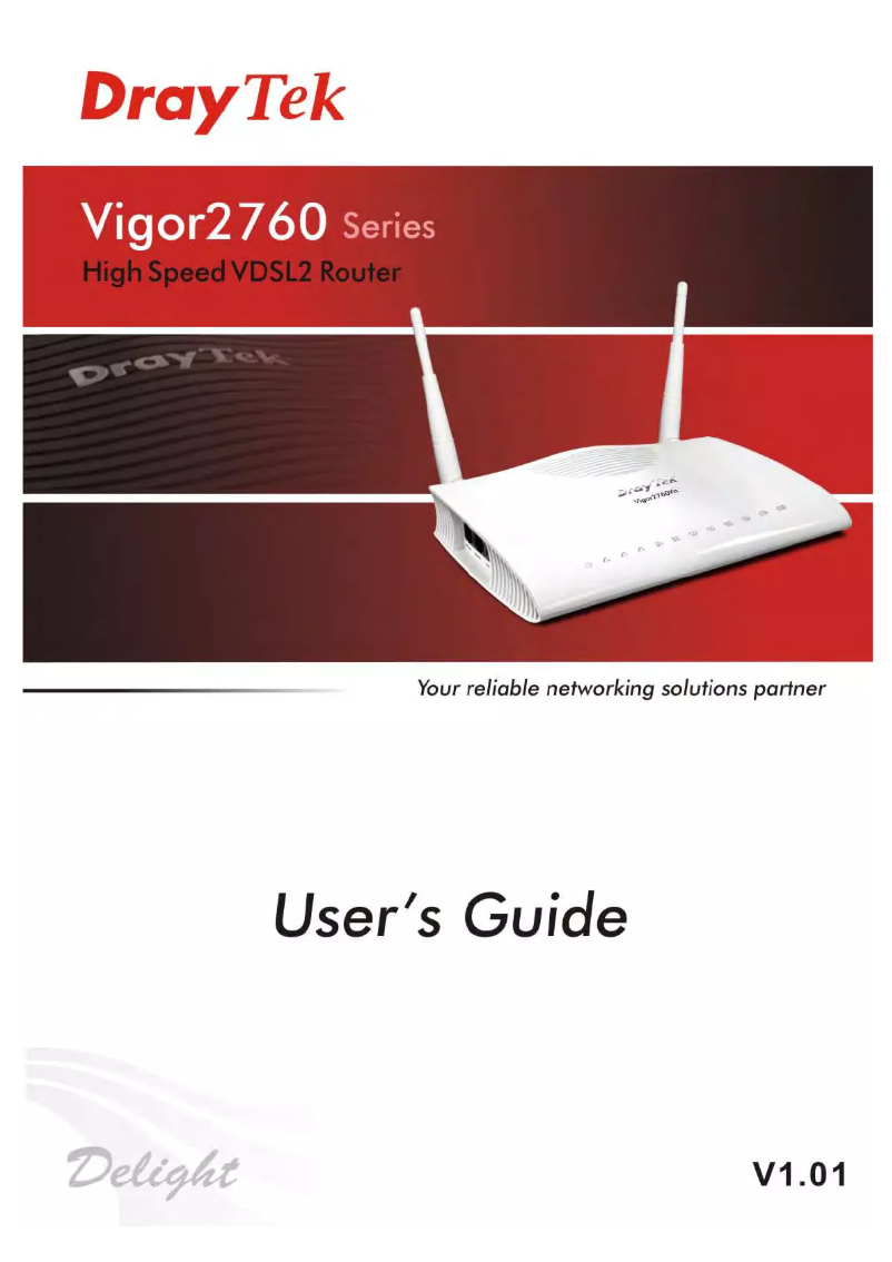 Página 1 del manual Manual de usuario Draytek Vigor 2760