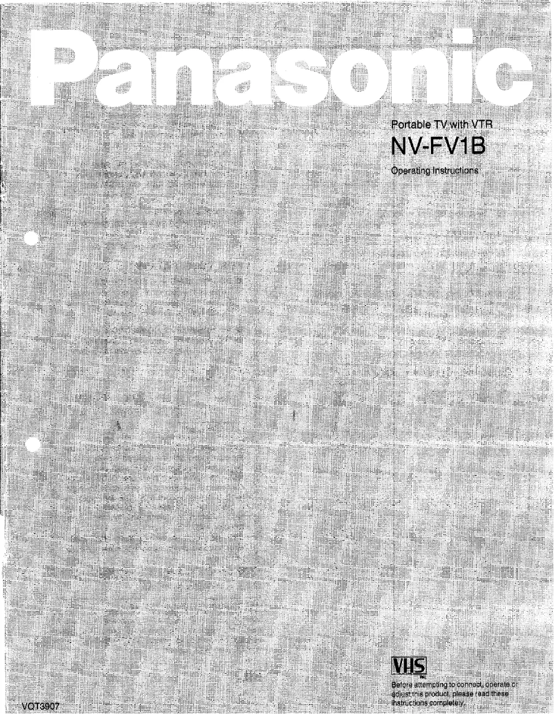 Page 1 de la notice Manuel utilisateur Panasonic NV-FV1B