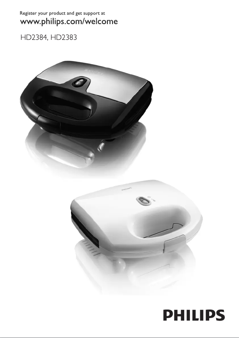 Page 1 of the manual User Manual Philips HD2383