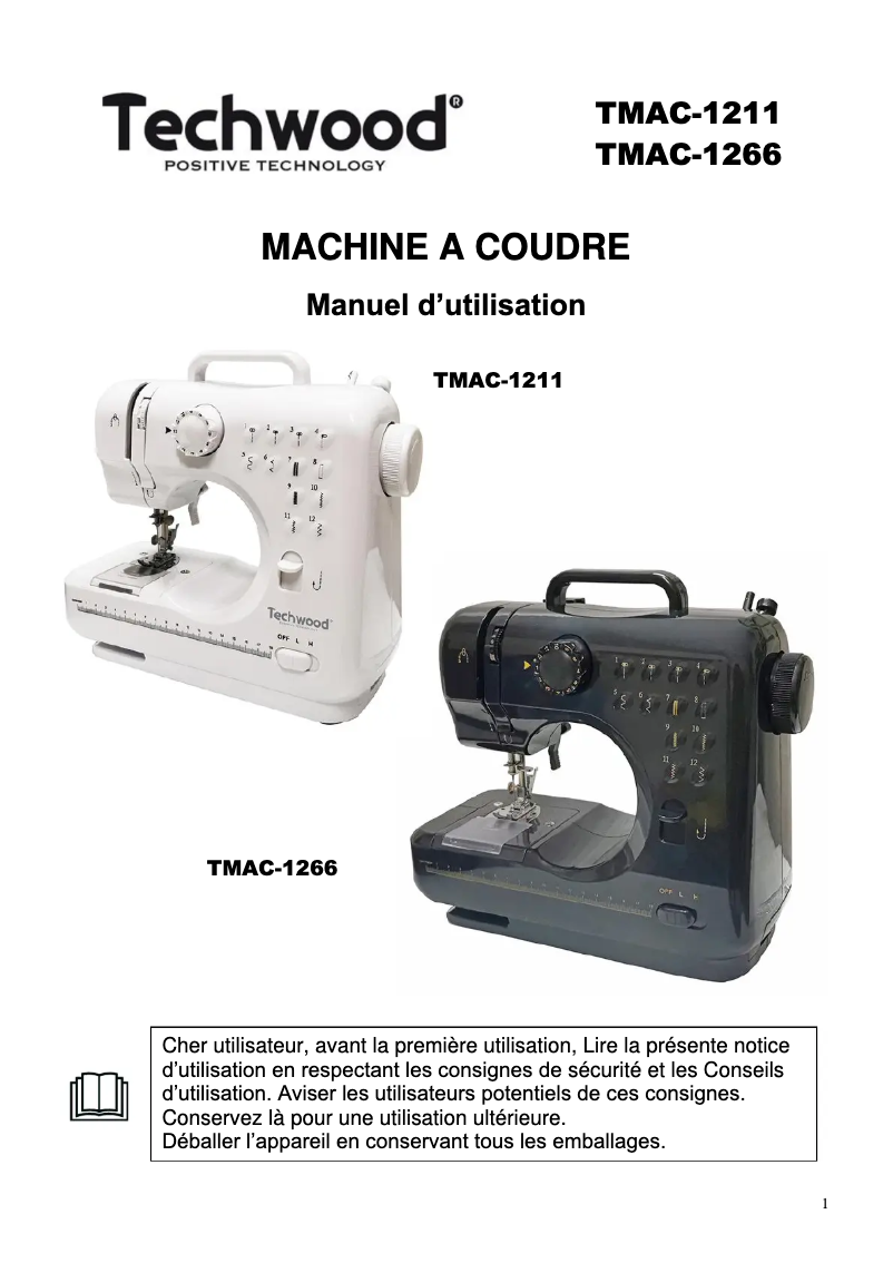 Imagen de la primera página del manual del dispositivo TMAC-1095