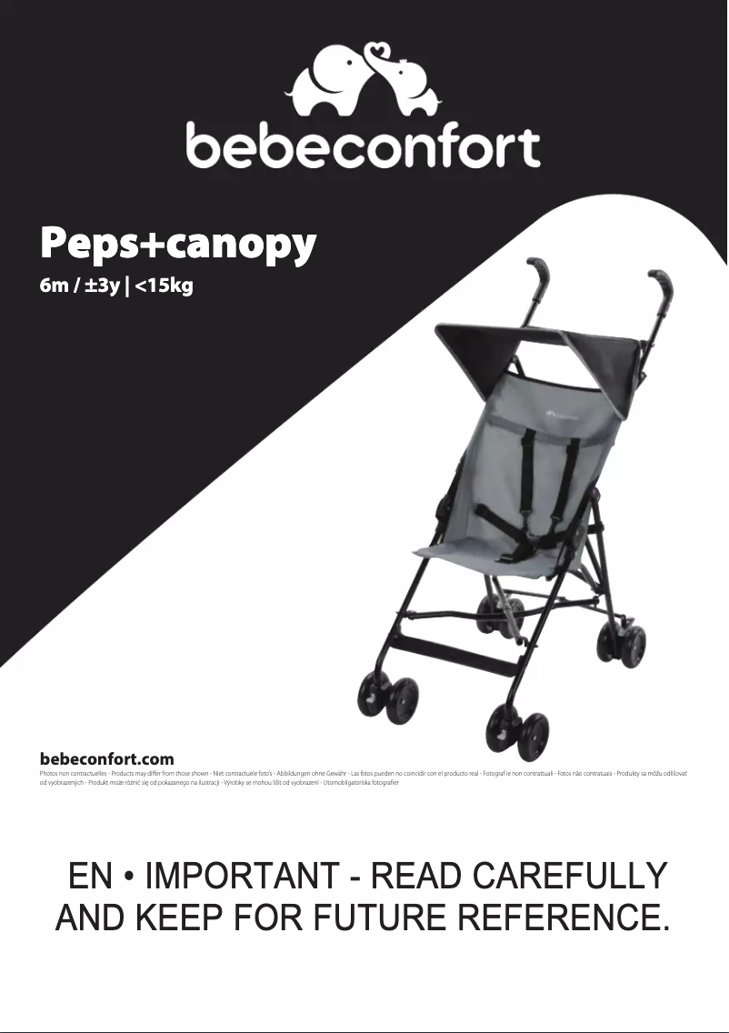 Page n°1 - Manuel utilisateur Bebe Confort Peps + canopy