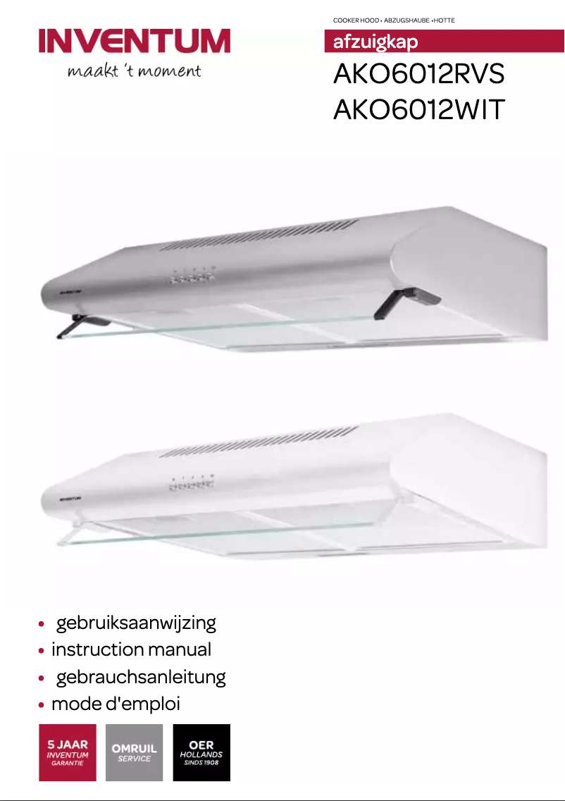 Page 1 de la notice Manuel utilisateur Inventum AKO6012WIT