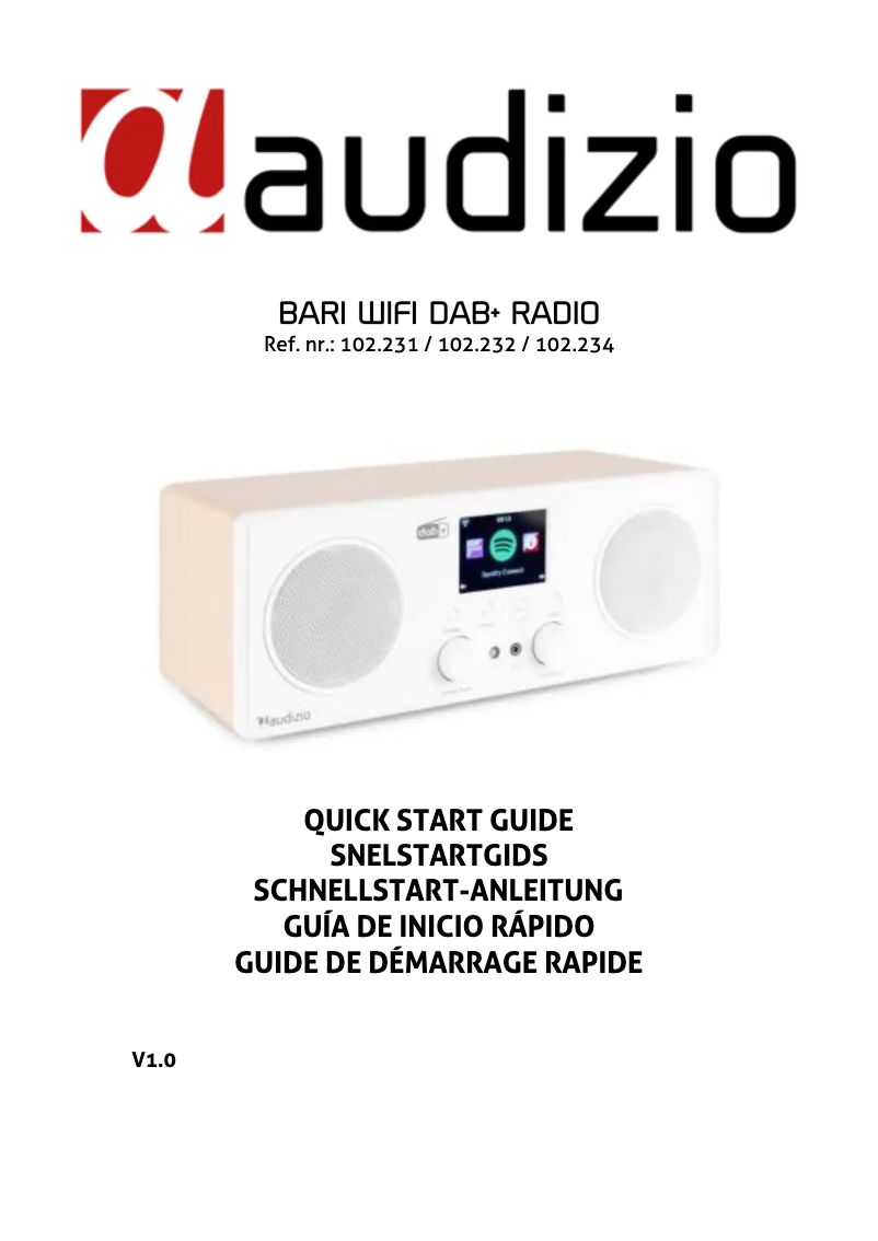 Page n°1 - Manuel utilisateur Audizio Bari 102.234