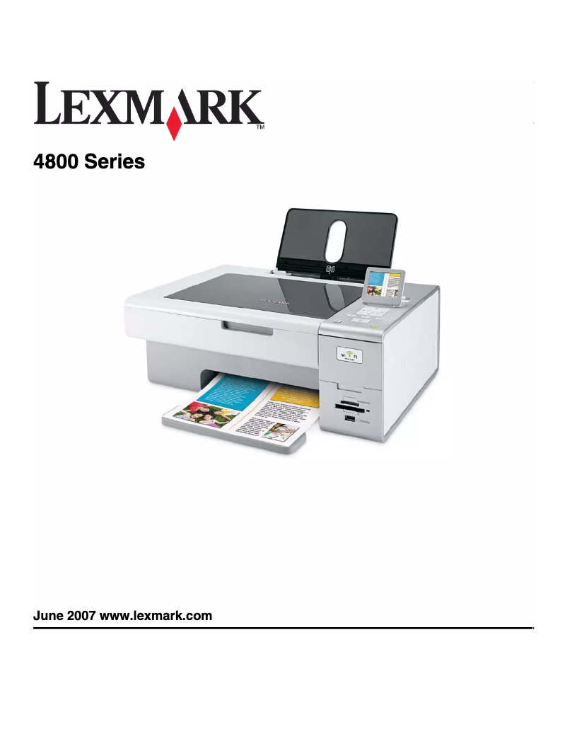 Page 1 de la notice Manuel utilisateur Lexmark X4850