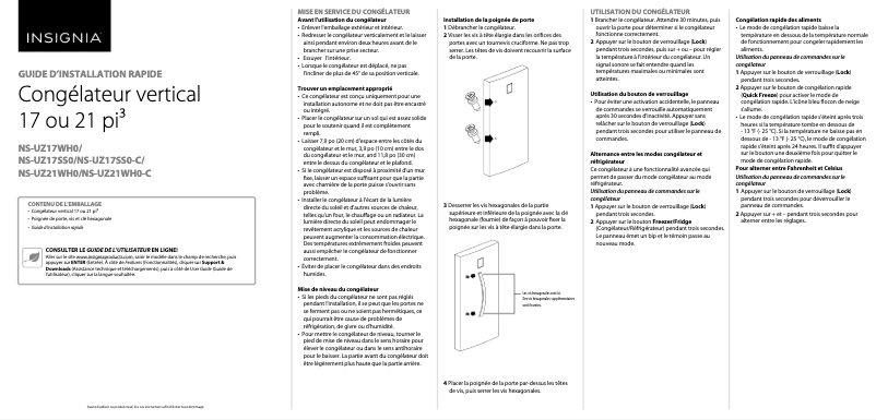 Page n°1 - Guide de démarrage rapide Insignia NS-UZ21WH0
