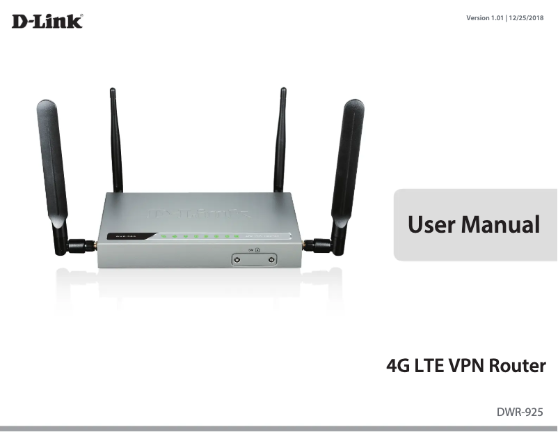 Page 1 de la notice Manuel utilisateur D-Link DWR-925