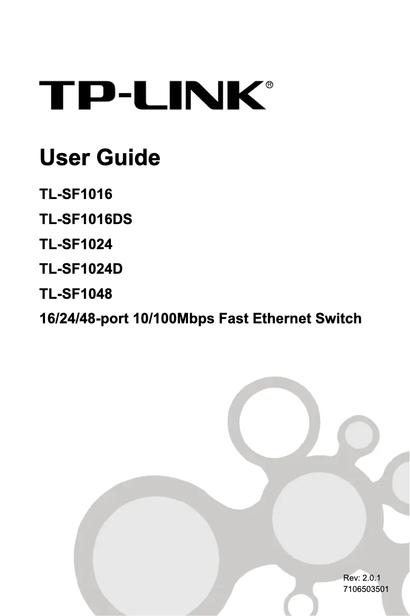 Page n°1 - Manuel utilisateur TP-Link JetStream Desktop TL-SF1016