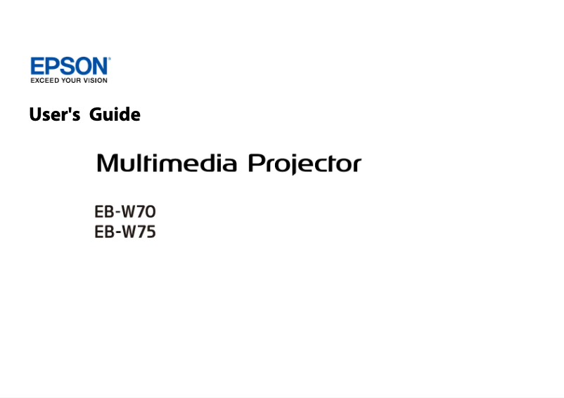 Page 1 de la notice Manuel utilisateur Epson EB-W70