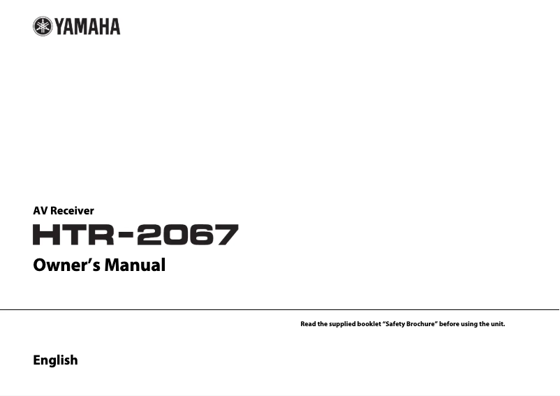 Page 1 de la notice Mode d'emploi Yamaha YHT-1810
