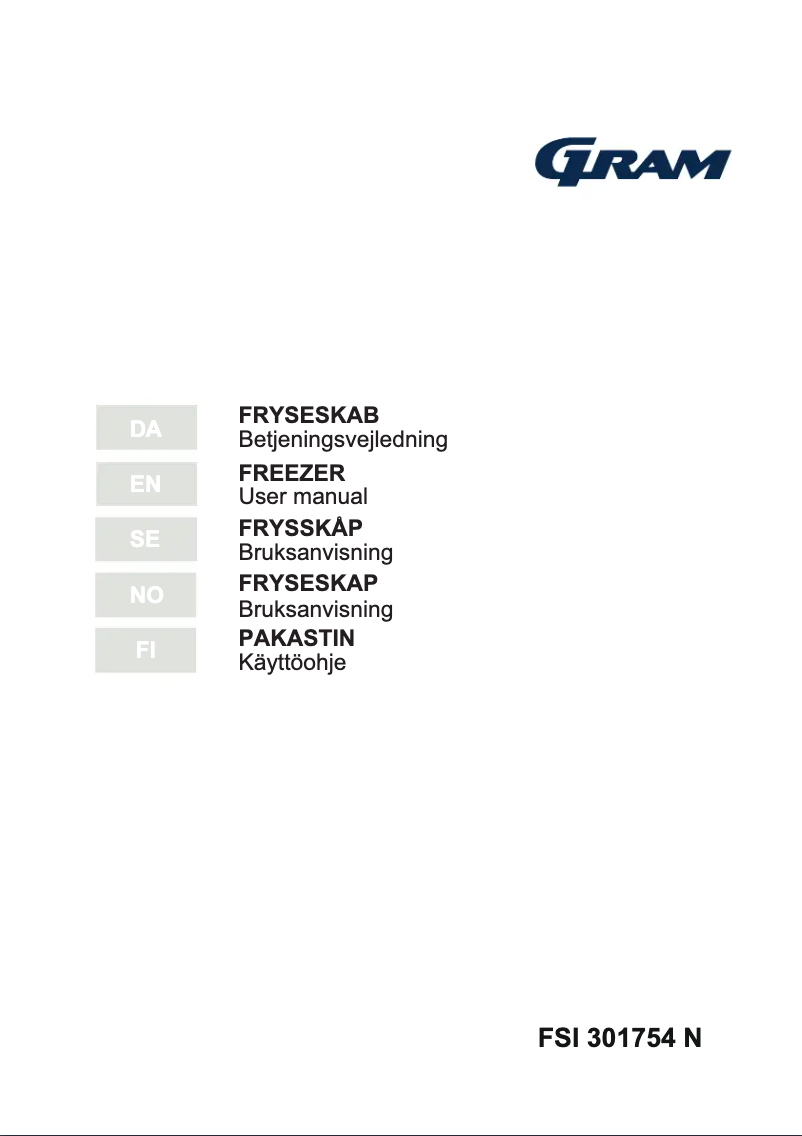 Page n°1 - Manuel utilisateur Gram FSI 301754 N