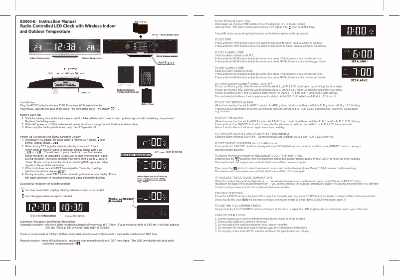 Page n°1 - Manuel utilisateur Techno Line WS 6810
