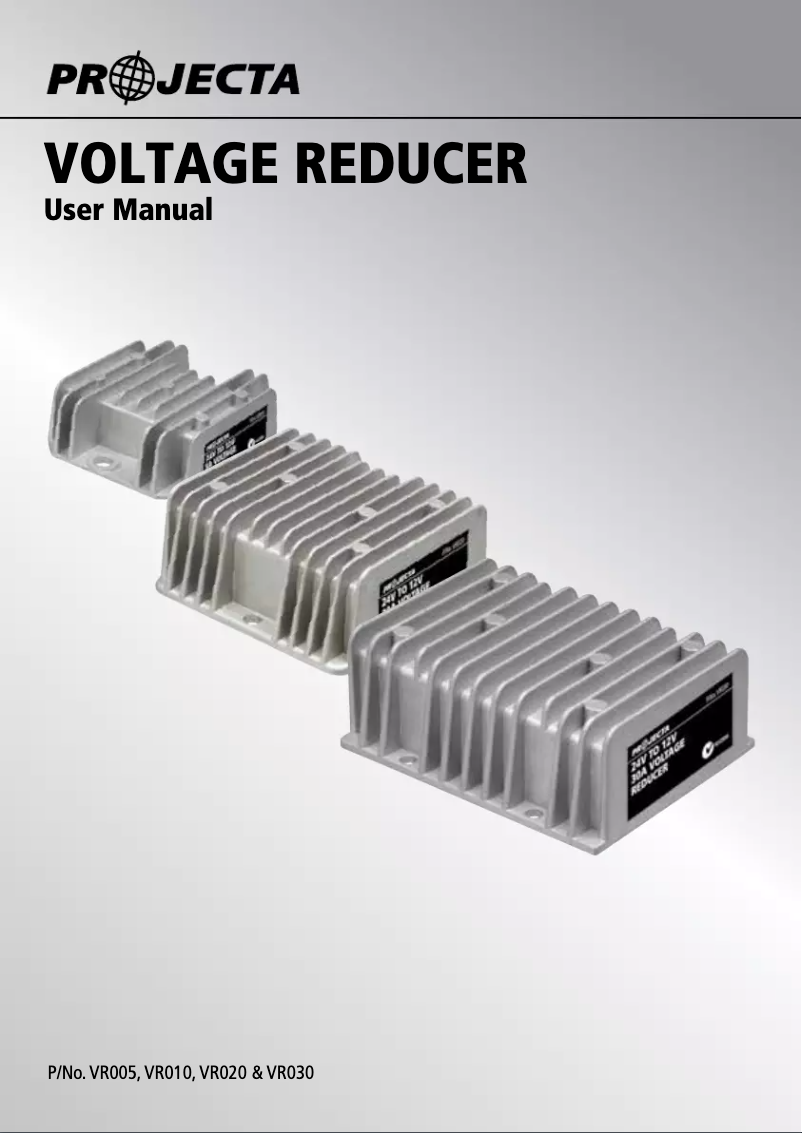 Page 1 de la notice Manuel utilisateur Projecta VR030