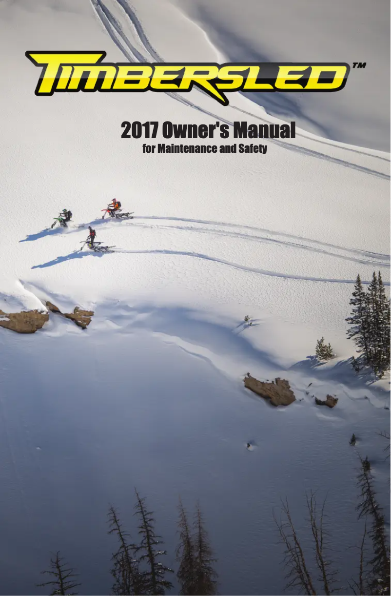 Page 1 de la notice Manuel utilisateur Timbersled ST 120 RAW (2017)