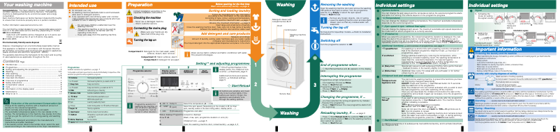 Page n°1 - Manuel d'utilisation et d'entretien Siemens WM14E469BY
