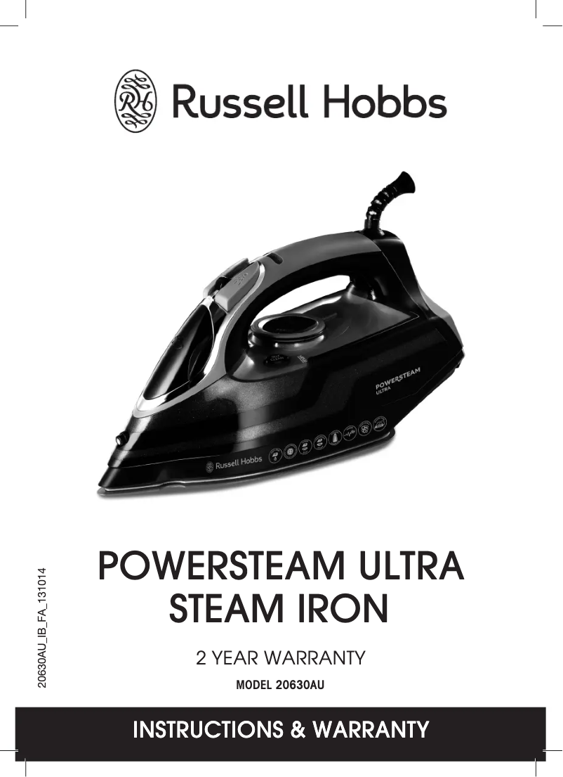Page n°1 - Manuel utilisateur Russell Hobbs Powersteam Ultra 20630