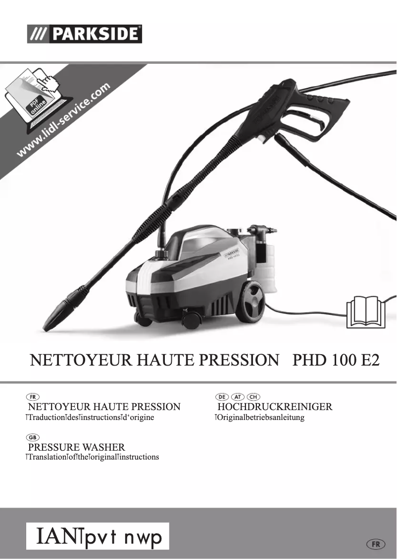 Page 1 de la notice Manuel utilisateur Parkside PHD 100 E2