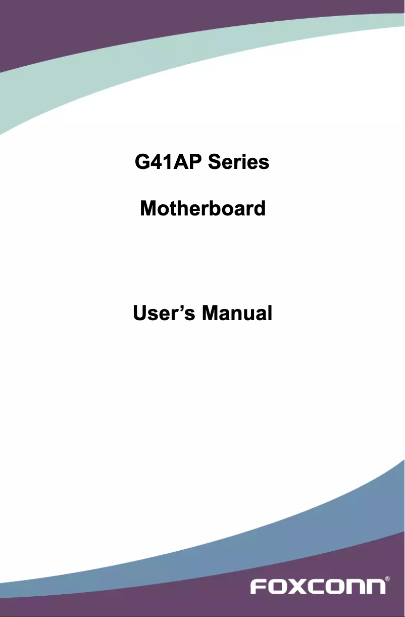 Page 1 de la notice Manuel utilisateur Foxconn G41AP
