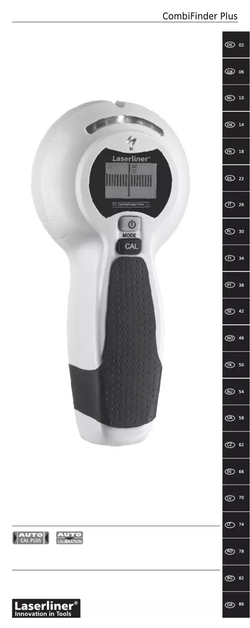 Page 1 de la notice Manuel utilisateur Laserliner 080.955A