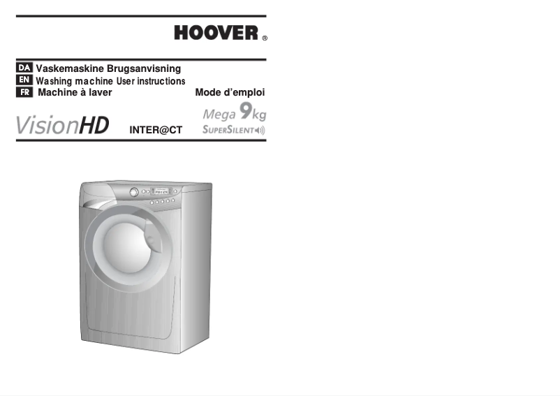 Page 1 de la notice Manuel utilisateur Hoover VHD 9163ZI-86S