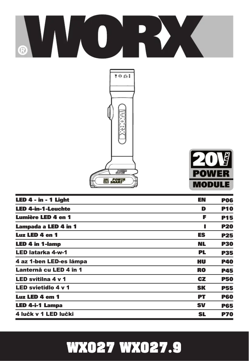 Página 1 del manual Manual de usuario Worx WX027.9