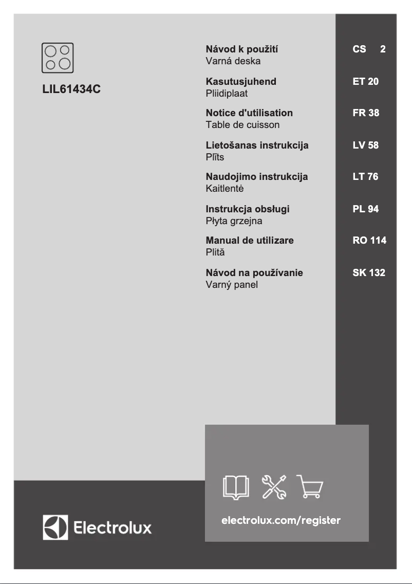 Page 1 de la notice Manuel utilisateur Electrolux LIL61434C