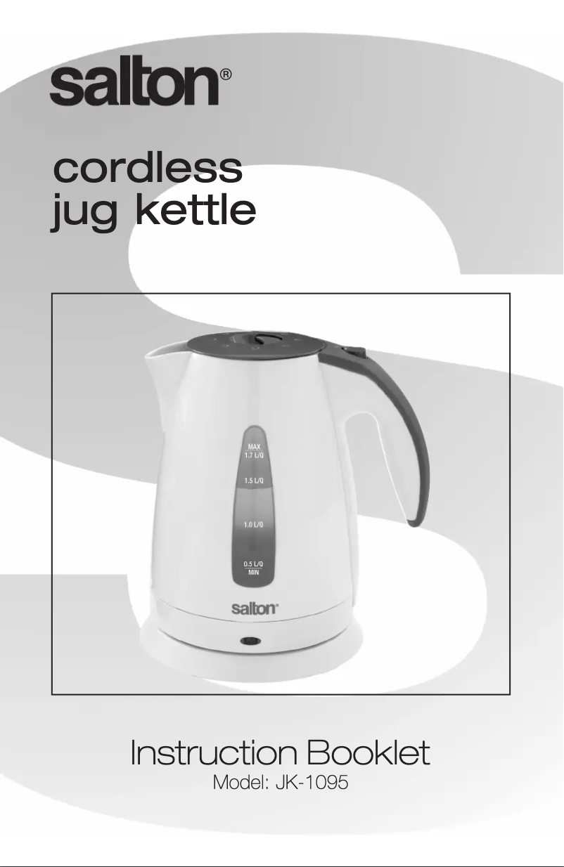 Page 1 de la notice Manuel utilisateur Salton JK-1095