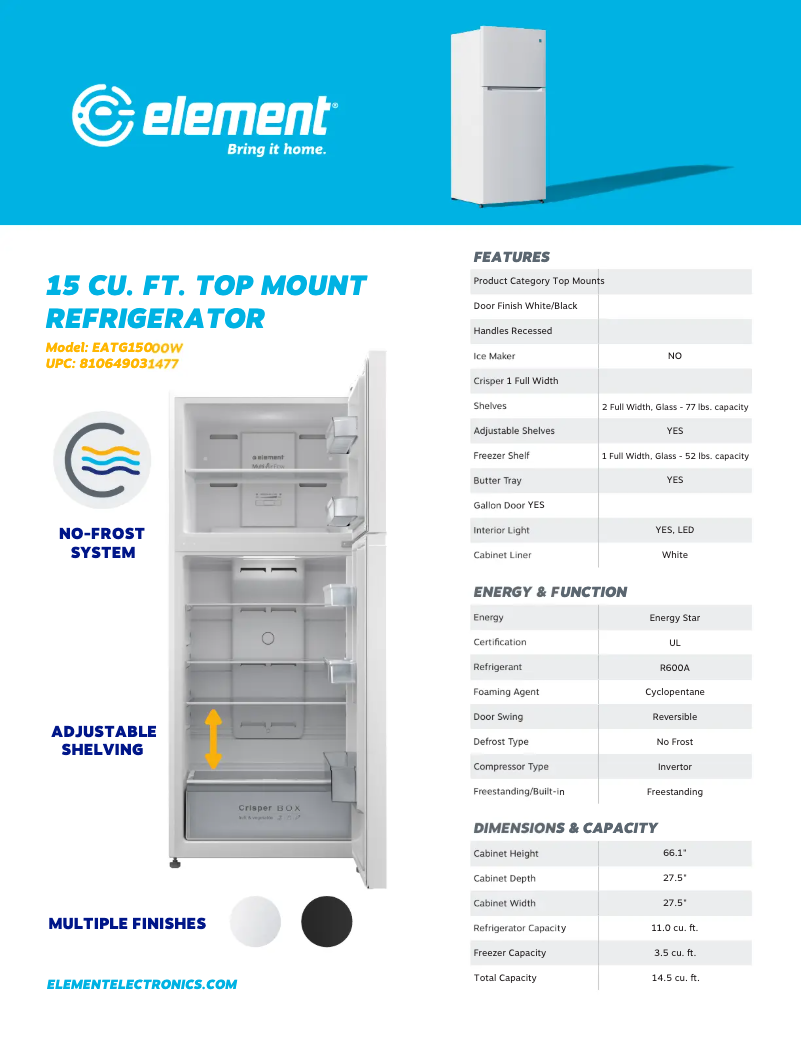Image de la première page du manuel de l'appareil EATG1500W